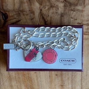 Coach Heart double stranded bracelet